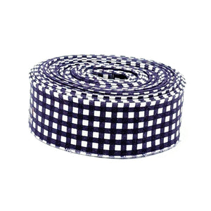 Quilt Binding Eggplant and White 1/8&#39;&#39; Checked Single Fold 1 1/4&quot; Quilt Binding Purple