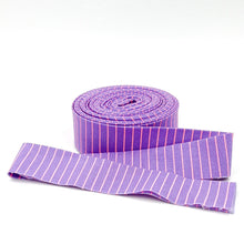 Load image into Gallery viewer, Quilt Binding Tula Pink True Colors Tiny Stripe Honesty Purple 1 1/4" Single Fold Binding
