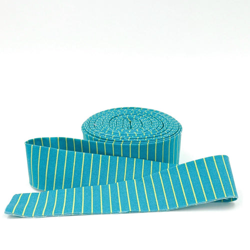 Quilt Binding Tula Pink True Colors Tiny Stripe Songbird Teal  11/4" Single Fold Binding