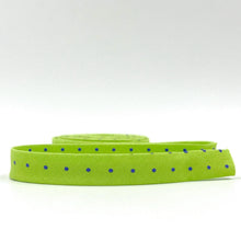 Load image into Gallery viewer, Double Fold Bias Tape 1/2'' True Colors Tiny Dots Meadow Green Tula Pink Bias Binding
