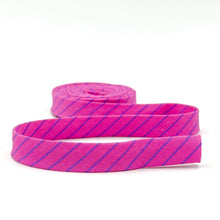 Load image into Gallery viewer, Double Fold Bias Tape 1/2&#39;&#39; True Colors Tiny Stripes Mystic Purple Tula Pink Bias Binding
