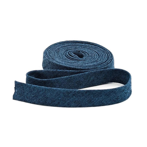 Double Fold Bias Tape 1/2'' Chambray Nocturne in Stardust Medium Blue Bias Binding
