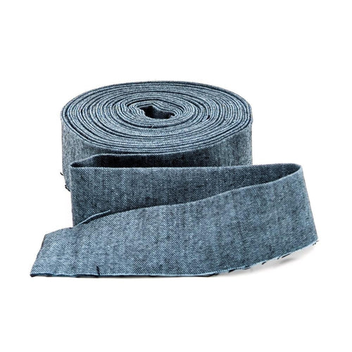 Quilt Binding Cotton/ Bamboo Rayon Chambray Nocturn Luna Light Blue Fableism Soft Quilt Binding