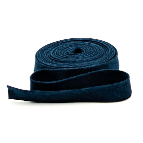 Double Fold Bias Tape 1/2'' Chambray Nocturne in Cosmos Navy Blue Bias Binding
