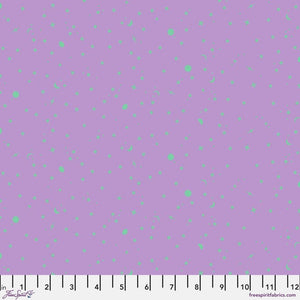 Tula Pink True Colors Space Sprinkles Frozenberry Purple / Aqua Fabric Half Yards
