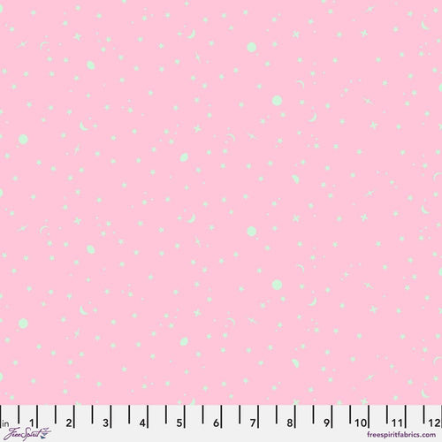 Tula Pink Space Sprinkles Piglet Pink / Mint Green Fabric Half Yards