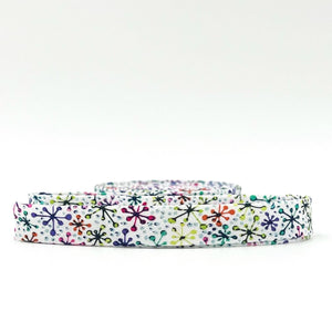 Double Fold Bias Tape 1/2&#39;&#39; Vibrance Jacks Cloud White Bias Binding Blooming Boldly