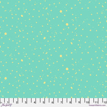 Load image into Gallery viewer, Tula Pink Space Sprinkles Seaglass Green / Yellow Half Yard Fabric By The Yard
