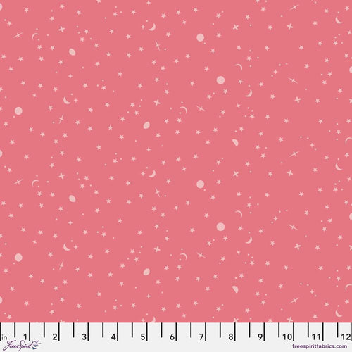 Tula Pink True Colors Space Sprinkles Sunburn Red / Pink Fabric Half Yards 2025