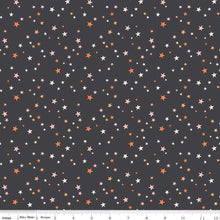 Load image into Gallery viewer, Hey Pumpkin Stars Charcoal Black Fabric Half Yards
