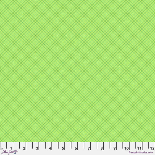 Tula Pink On The Grid Apple Green Fabric Half Yards True Colors 2025