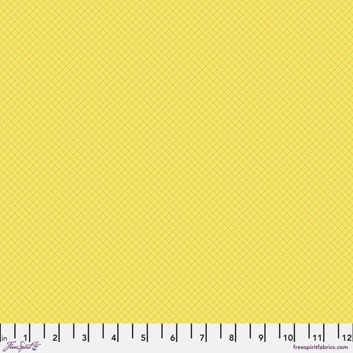 Tula Pink On The Grid Highlighter Yellow Fabric Half Yards True Colors 2025