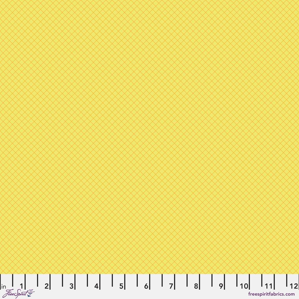 Tula Pink On The Grid Highlighter Yellow Fabric Half Yards True Colors 2025