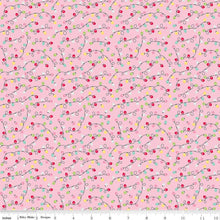 Load image into Gallery viewer, Gingerbread Kisses Lights Pink Doodlebug Design Inc. Half Yard Fabric
