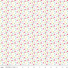 Load image into Gallery viewer, Gingerbread Kisses Sprinkles White Doodlebug Design Inc. Half Yard Fabric
