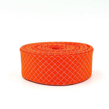 Load image into Gallery viewer, 1 1/4&quot; Quilt Binding Tula Pink True Colors On The Grid Salmon Red Single Fold Quilt Binding
