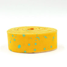 Load image into Gallery viewer, 1 1/4" Quilt Binding Tula Pink True Colors Space Sprinkles Papaya Yellow Single Fold Quilt Binding
