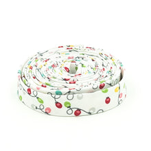 Load image into Gallery viewer, Double Fold Bias Tape 1/2&#39;&#39; Strings of Christmas Lights White
