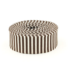 Load image into Gallery viewer, Quilt Binding Teddy Bear Brown and Cream 1/8&#39;&#39; Stripe 1 1/4&quot; Single Fold Binding
