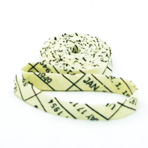 Double Fold Bias Tape Old School Library Card Manilla Cream 1/2'' Bias Binding