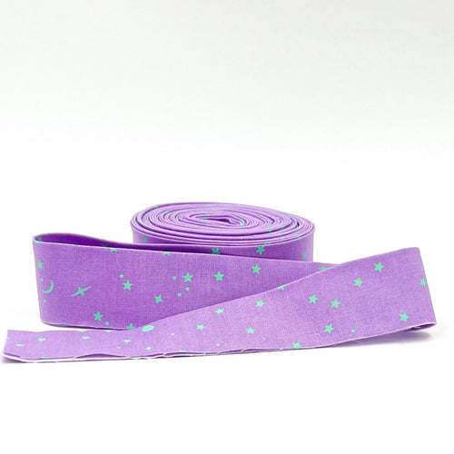 Quilt Binding Tula Pink Space Sprinkles Frozenberry Purple 1 1/4