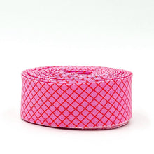 Load image into Gallery viewer, 1 1/4&quot; Quilt Binding Tula Pink True Colors On The Grid Bubblegum Pink Single Fold Quilt Binding
