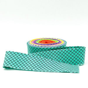Quilt Binding Tula Pink Scrappy On The Grid Multi 1 1/4" Single Fold Binding Rainbow
