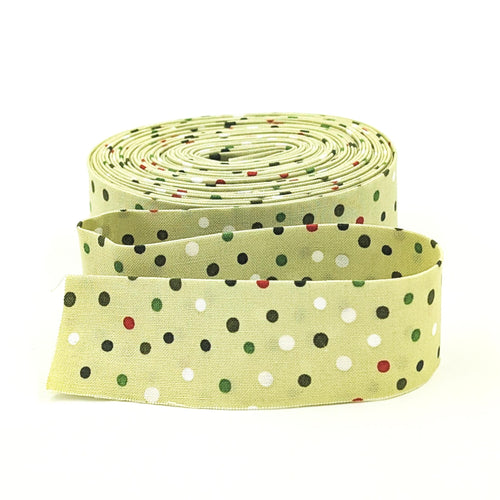 Quilt Binding Glisten Dots Olive Green Sandy Gervais for Riley Blake Designs