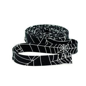 Double Fold Bias Tape 1/2'' Costume Maker's Act II Webs Black Halloween Bias Binding