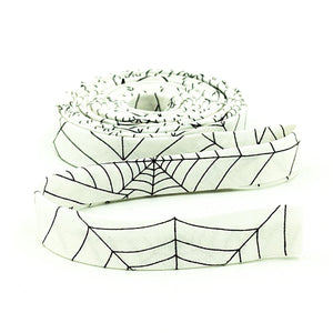 Double Fold Bias Tape 1/2'' Costume Maker's Act II Webs White Halloween Bias Binding