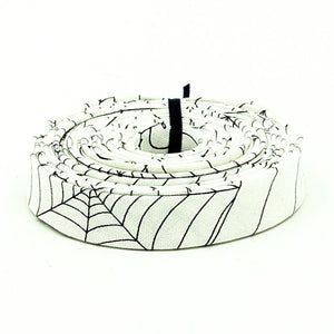 Double Fold Bias Tape 1/2'' Costume Maker's Act II Webs White Halloween Bias Binding