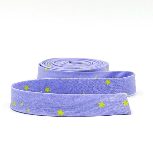 Double Fold Bias Tape 1/2'' True Colors Space Sprinkles Dream Lavender Lime Tula Pink Bias Binding