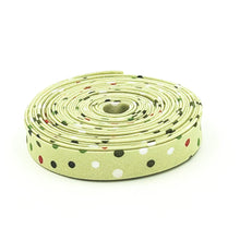 Load image into Gallery viewer, Double Fold 1/2&#39;&#39; Bias Tape Glisten Polka Dots Olive Green Sandy Gervais
