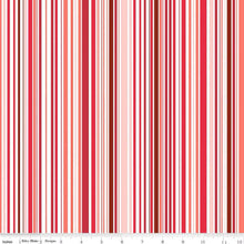 Load image into Gallery viewer, Cloudburst Stripe Red and White Riley Blake Designs Half Yard Jill Findley
