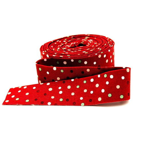 Quilt Binding Glisten Dots Red Sandy Gervais for Riley Blake Designs