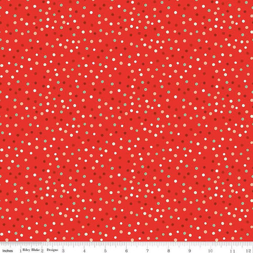 Glisten Dot Red by Sandy Gervais for Riley Blake Designs Half Yard Fabric