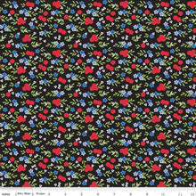 Load image into Gallery viewer, Cloudburst Floral Black Riley Blake Designs Half Yard Jill Findley
