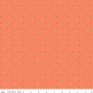 First Blooms Gingham Check Orange Riley Blake Designs Half Yard Heather Peterson