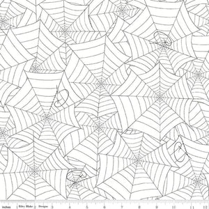 Costume Makers's Act II Webs White Half Yard Riley Blake Designs J. Wecker Frisch