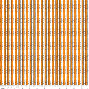 Costume Makers's Act II Ruler Stripe Orange Black Half Yard Riley Blake Designs J. Wecker Frisch