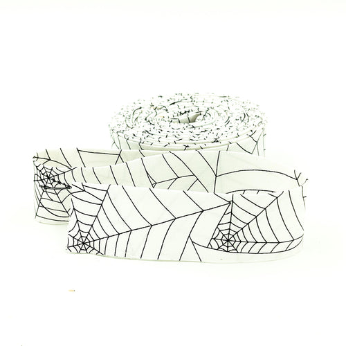 Quilt Binding Costume Maker's Act II Spiderwebs White Black 1 1/4