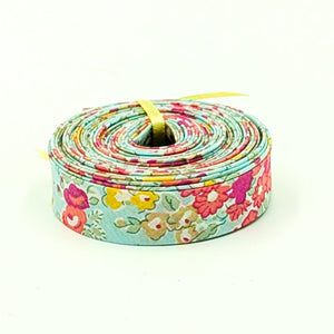 Double Fold Bias Tape 1/2'' Wide Liberty of London Tana Lawn Mint Green 3 Yards Bias Binding