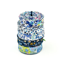 Load image into Gallery viewer, Double Fold Bias Tape 1/2&#39;&#39; Liberty of London Tana Lawn Blues BUNDLE 5 Piece Bundle
