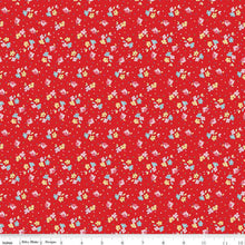 Load image into Gallery viewer, Simple Pleasures Calico Sweet Rose Strawberry Red Riley Blake Designs Half Yard Sandy Klop of American Jane
