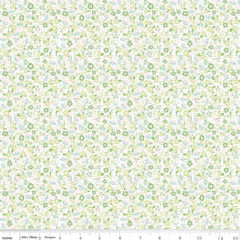Load image into Gallery viewer, Summer Skies and Fireflies Garden Floral Green / White Half Yard Fabric By The Yard Riley Blake Designs Gracey Larson

