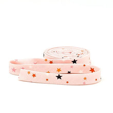 Load image into Gallery viewer, Double Fold Bias Tape 1/2&#39;&#39; Hey Pumpkin Stars Blush Pink Halloween Bias Binding
