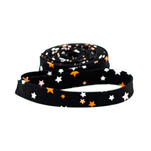 Double Fold Bias Tape 1/2'' Hey Pumpkin Stars Black Blush Pink Halloween Bias Binding