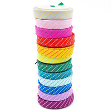 Load image into Gallery viewer, Double Fold Bias Tape 1/2&#39;&#39; True Colors Tiny Stripes BUNDLE Tula Pink Bias Binding 12 Piece Bundle
