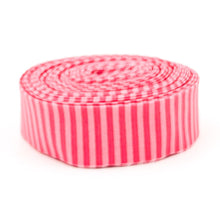 Load image into Gallery viewer, Quilt Binding Pink Tone On Tone 1/8&#39;&#39; Stripe 1 1/4&quot; Single Fold Binding
