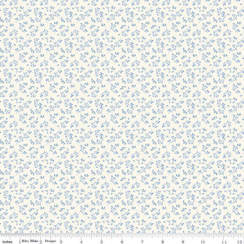 Penelope Cream Blue Half Yard My Mind's Eye